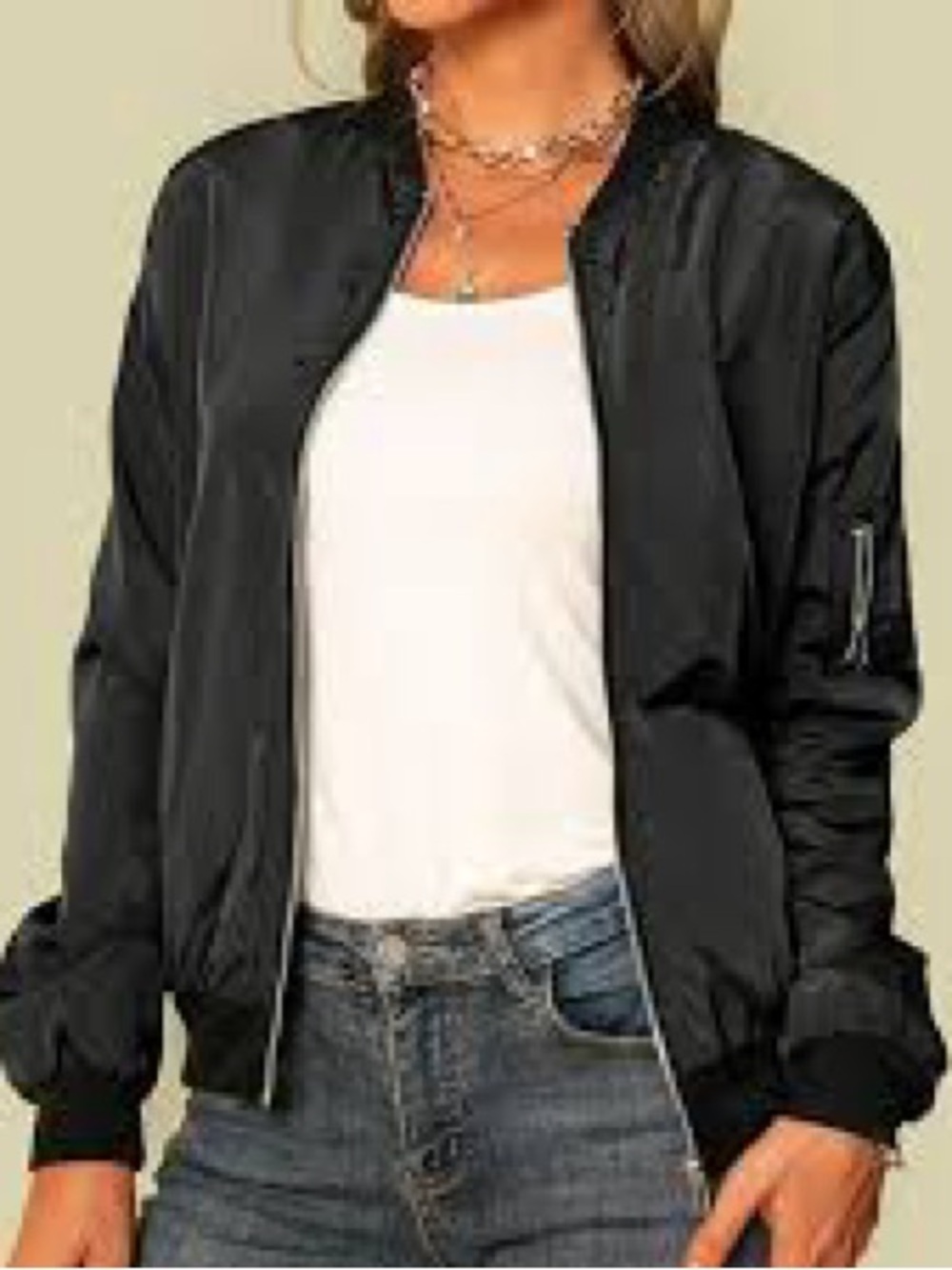 Everyday Black Bomber Jacket by
